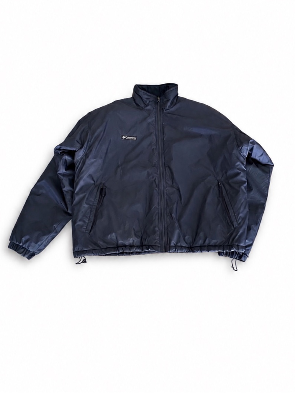 Vintage Columbia Navy Insulated Nylon Bomber Jacket – XL